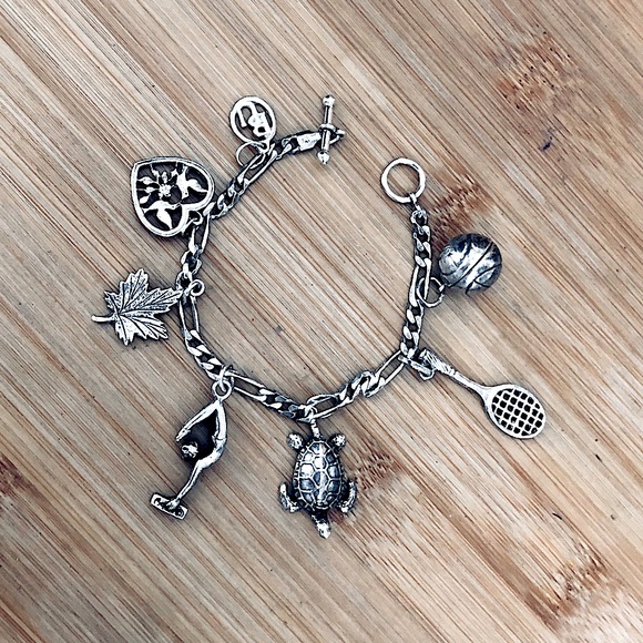 Jewelry - $162 Vintage Estate Charm Bracelet Sterling Silver 23 Grams 925 Various Marks